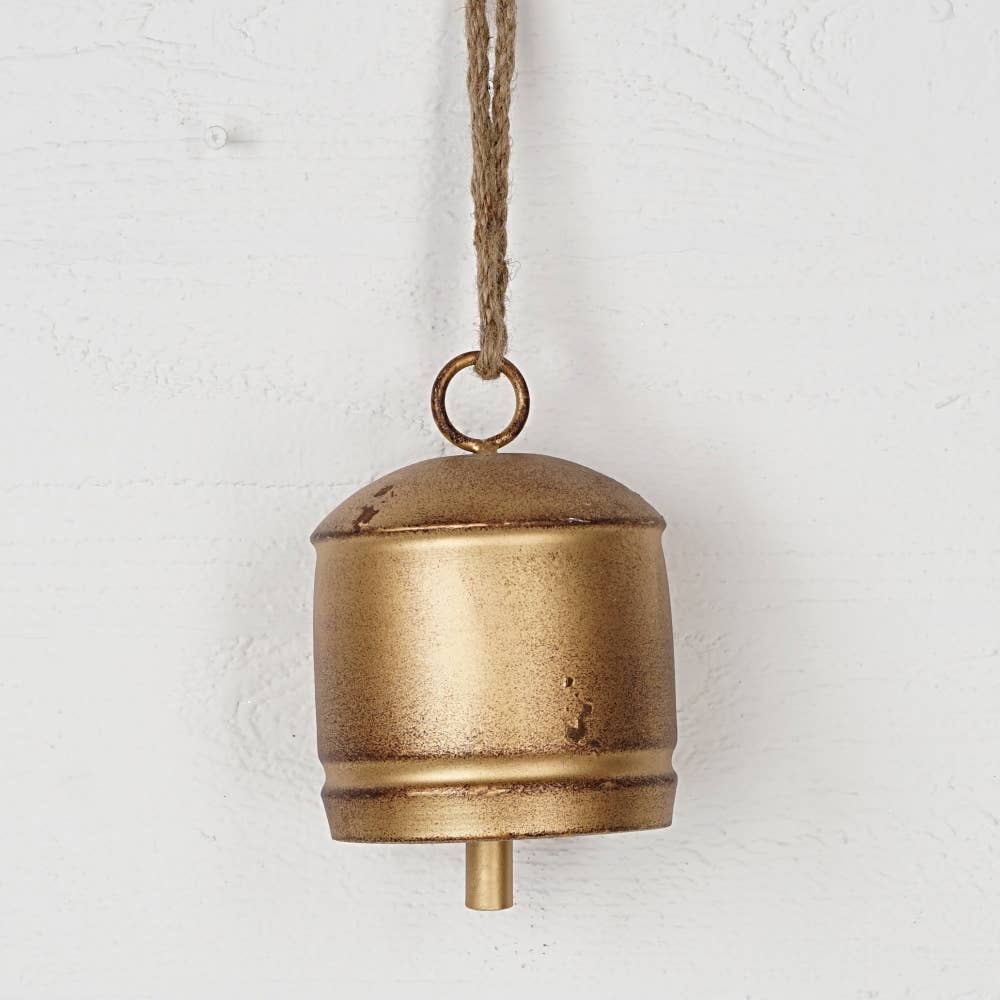 Vintage Silo Bell With Jute Loop