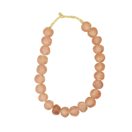 Recycled Glass Beads: Pink / Large