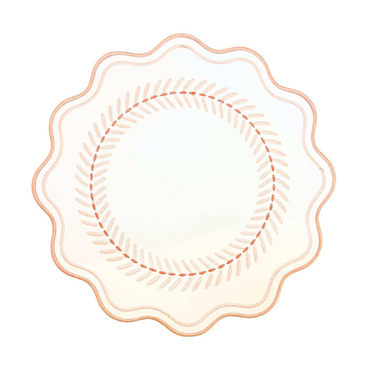 Coral Scalloped Placemats