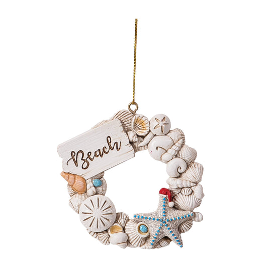 Christmas Beach Wreath Ornament