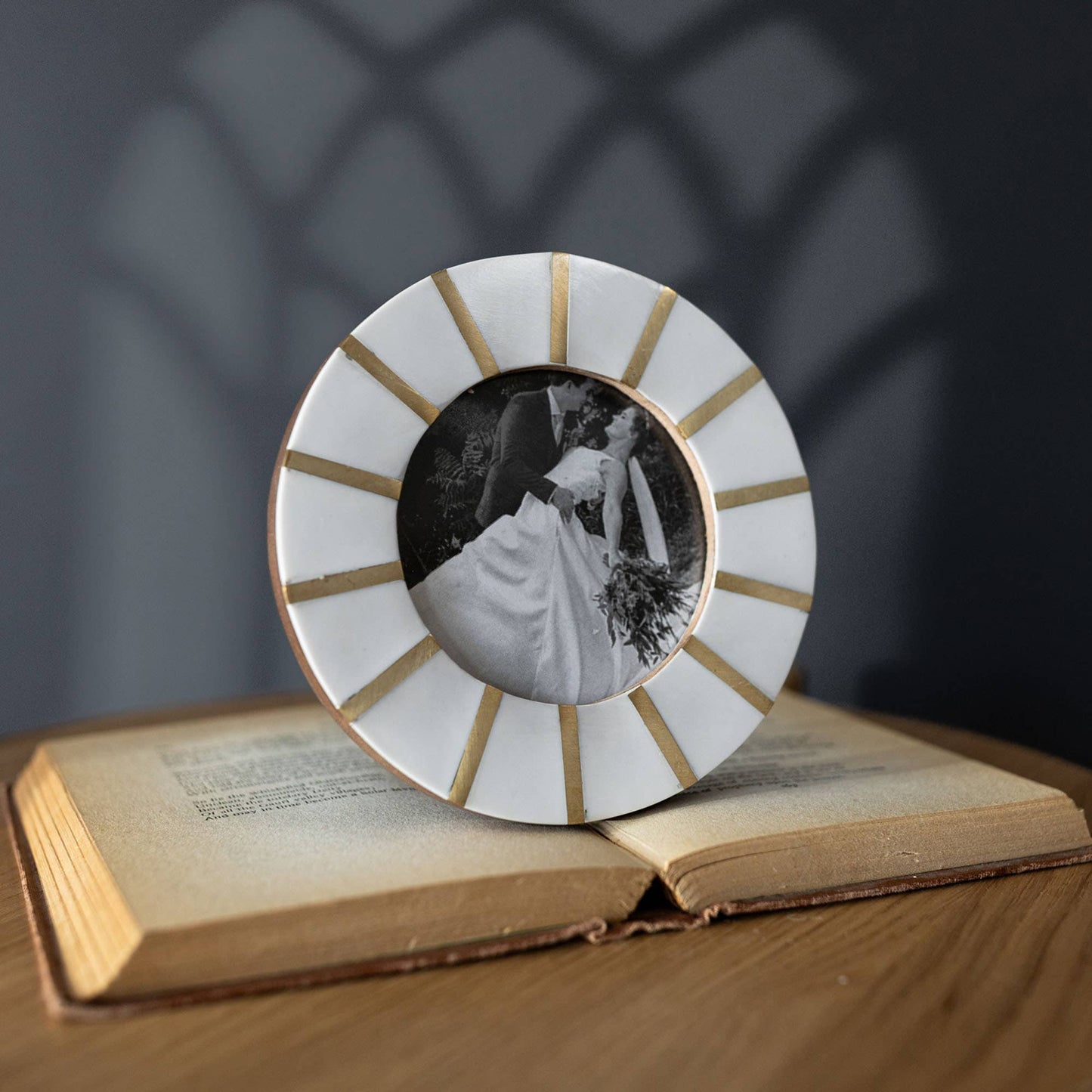 Gold & Bone Starburst Frame