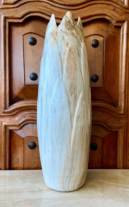 Marbleized Finish Ceramic Vase