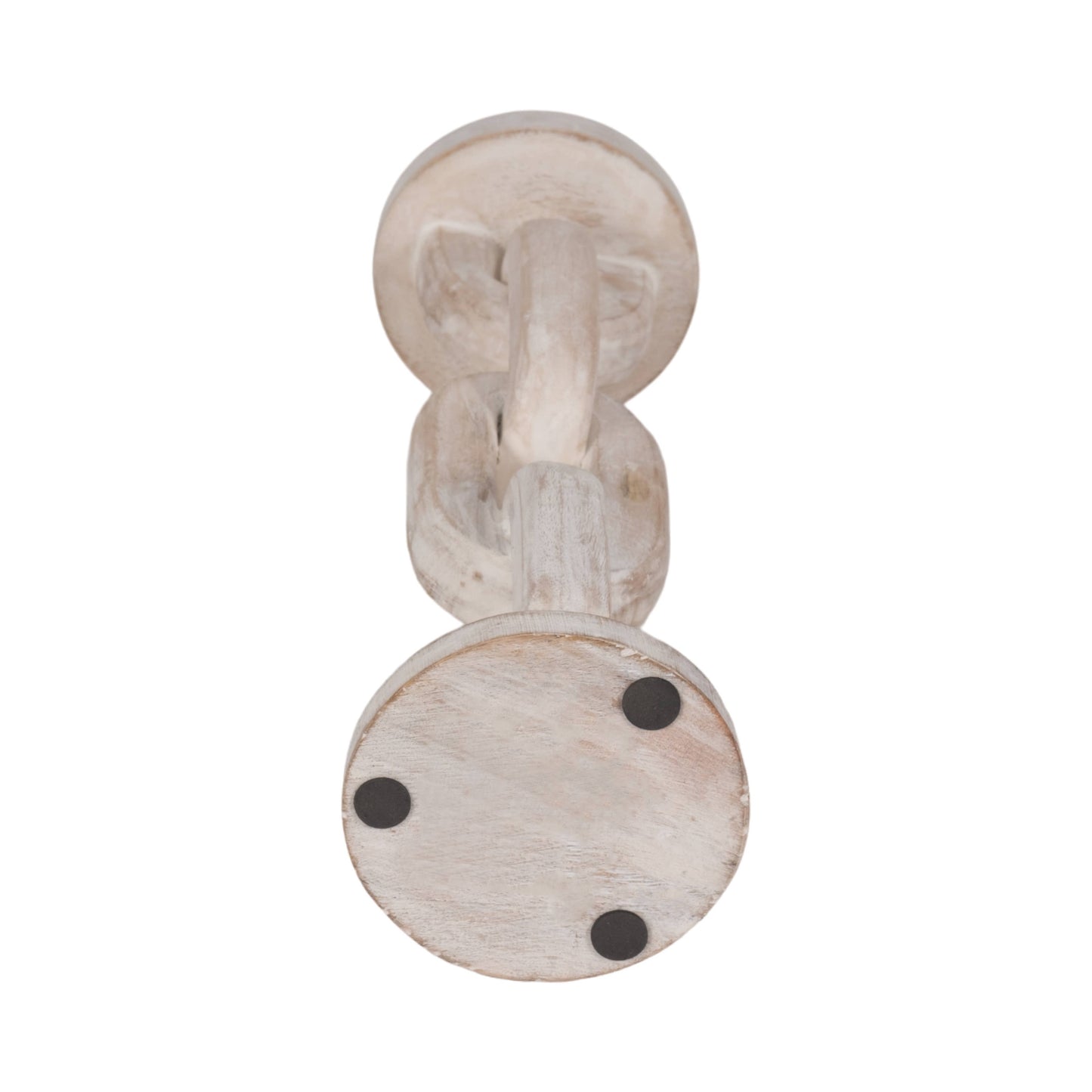 White Wood Chain Candle Holder