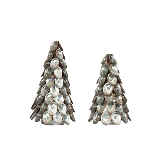 Abalone Beaded Shell Cone Tree 8"