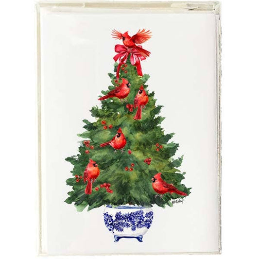 Christmas - Cardinal Tree Box Note Cards