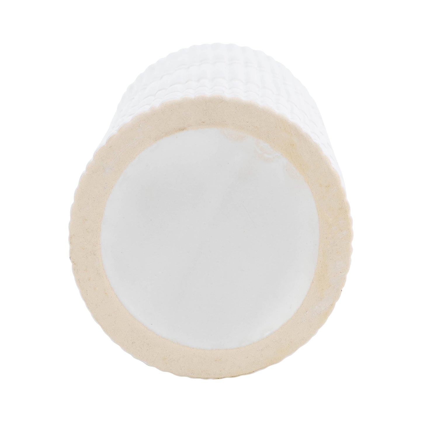 Textured White Vase