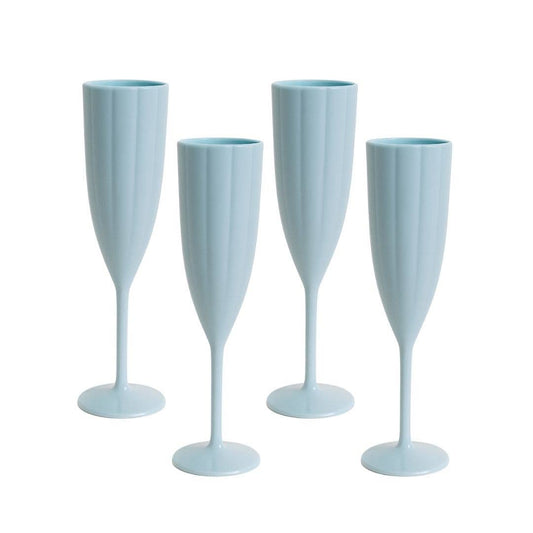 Garden Party Scalloped Champagne Flutes