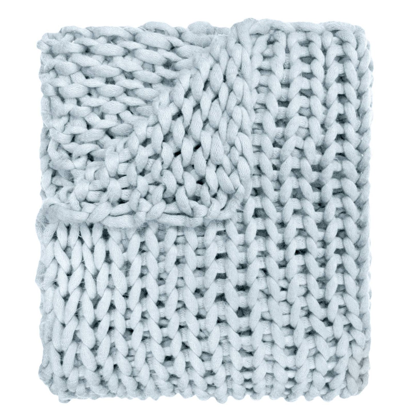 Coastal Blue Chunky Knit Throw