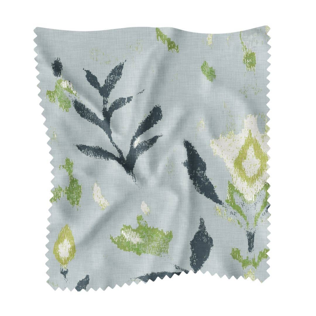 Petal Garden Navy Sample Swatch: 9" x 9" Sample Swatch