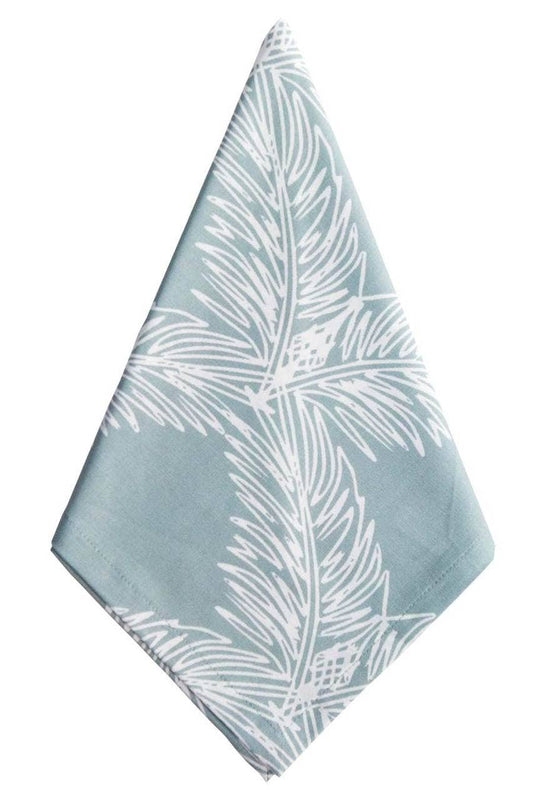 Palm mineral gray printed cloth dinner napkins