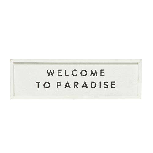 Wood Sign - Welcome To Paradise
