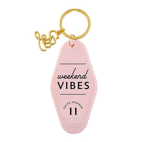 Vintage Motel Key Tag - Weekend Vibes