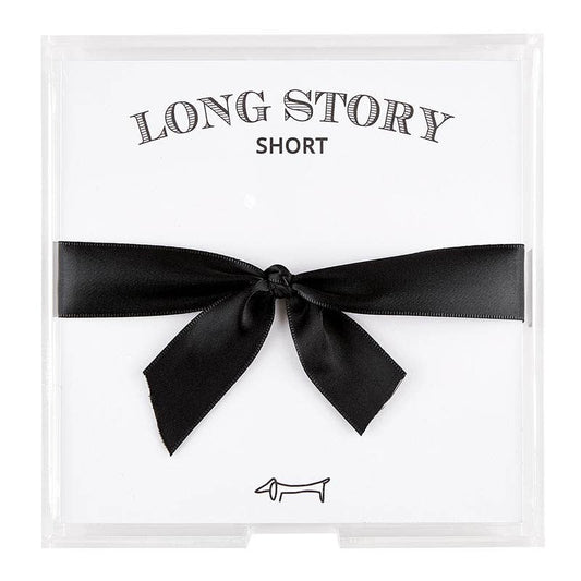 Notepaper in Acrylic Tray Square - Long Story Short