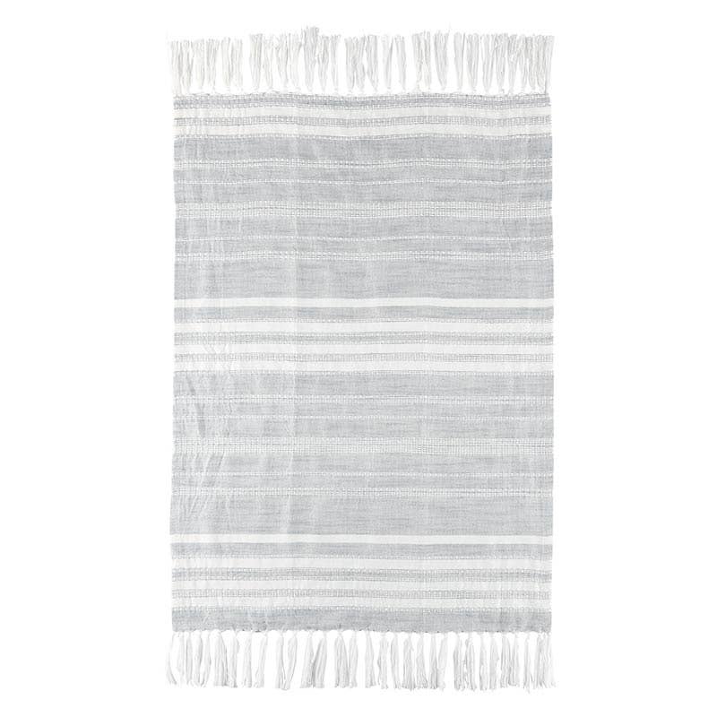 Hand Towel - Grey and White