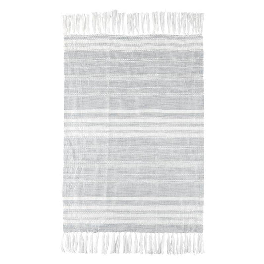 Hand Towel - Grey and White