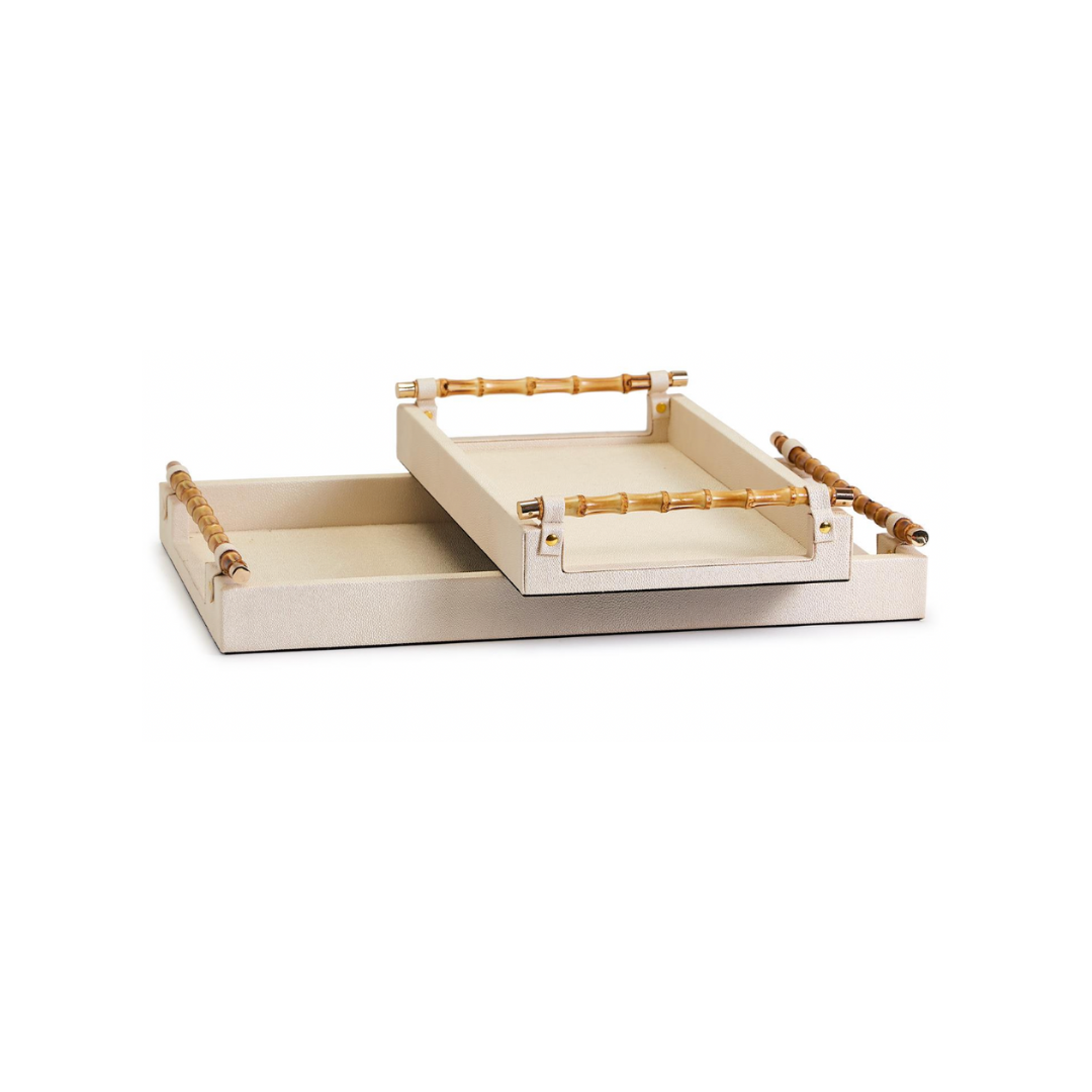 Serving Trays with Bamboo Handles