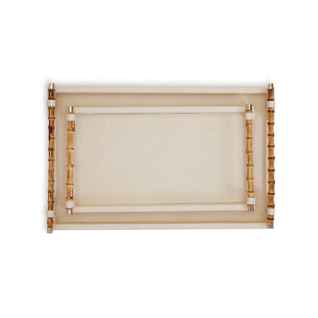 Serving Trays with Bamboo Handles