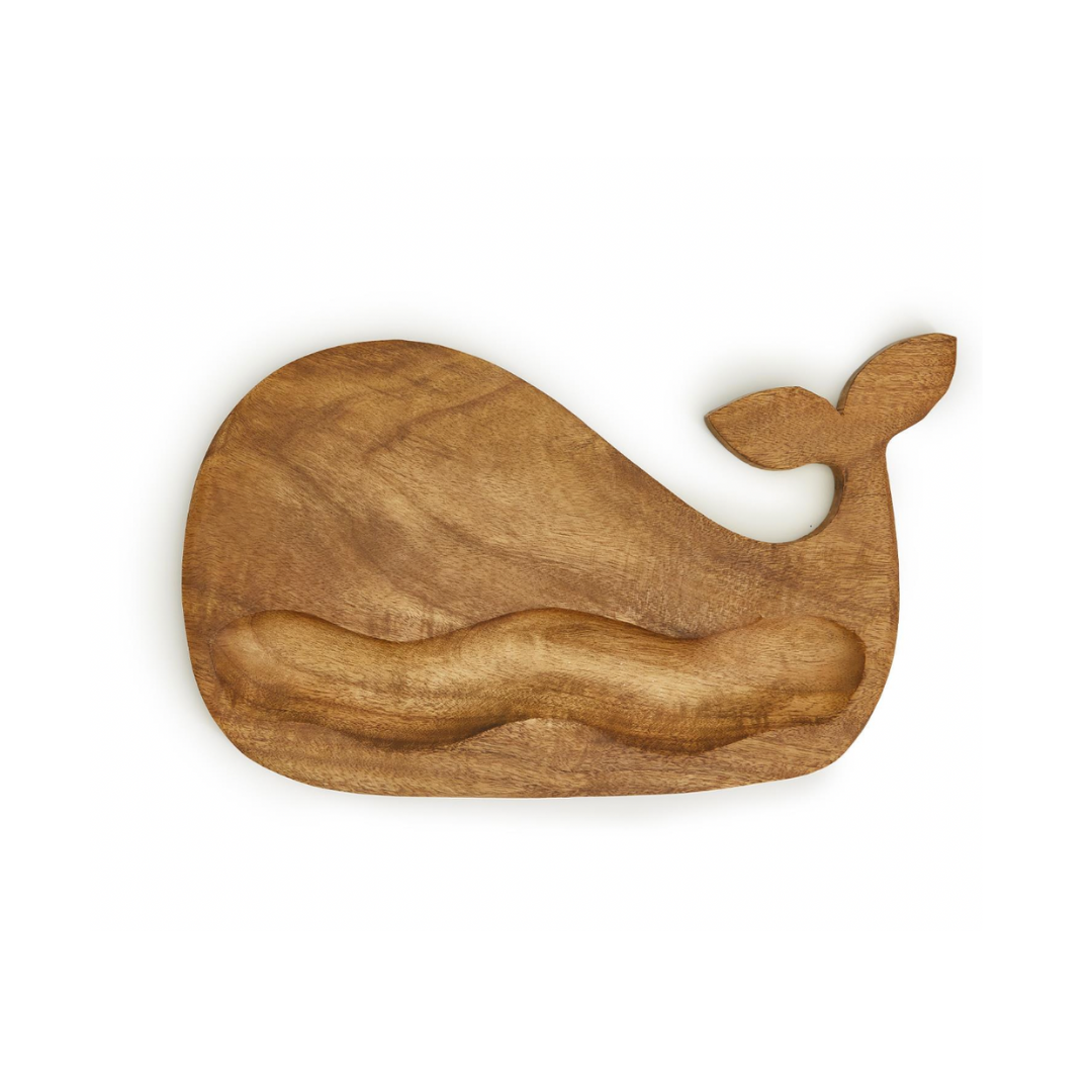 Wooden Whale Serving Platter